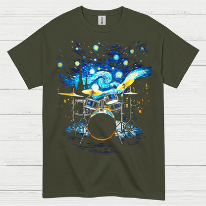 Starry Night Drummer T Shirt