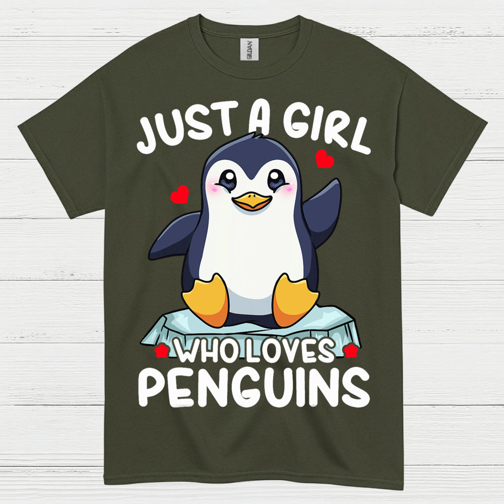 Just A Girl Who Loves Penguins Cute T Shirt