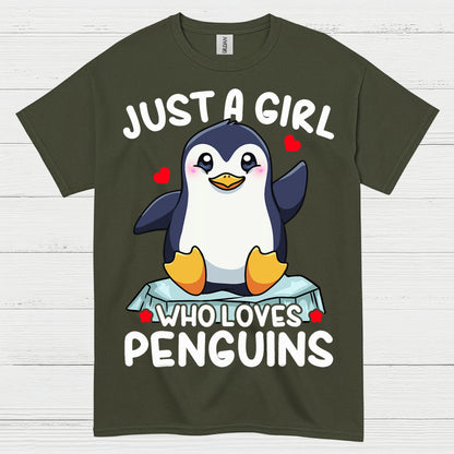 Just A Girl Who Loves Penguins Cute T Shirt