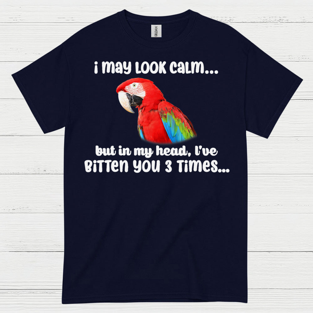 Calm Outside Wild Inside Macaw T Shirt