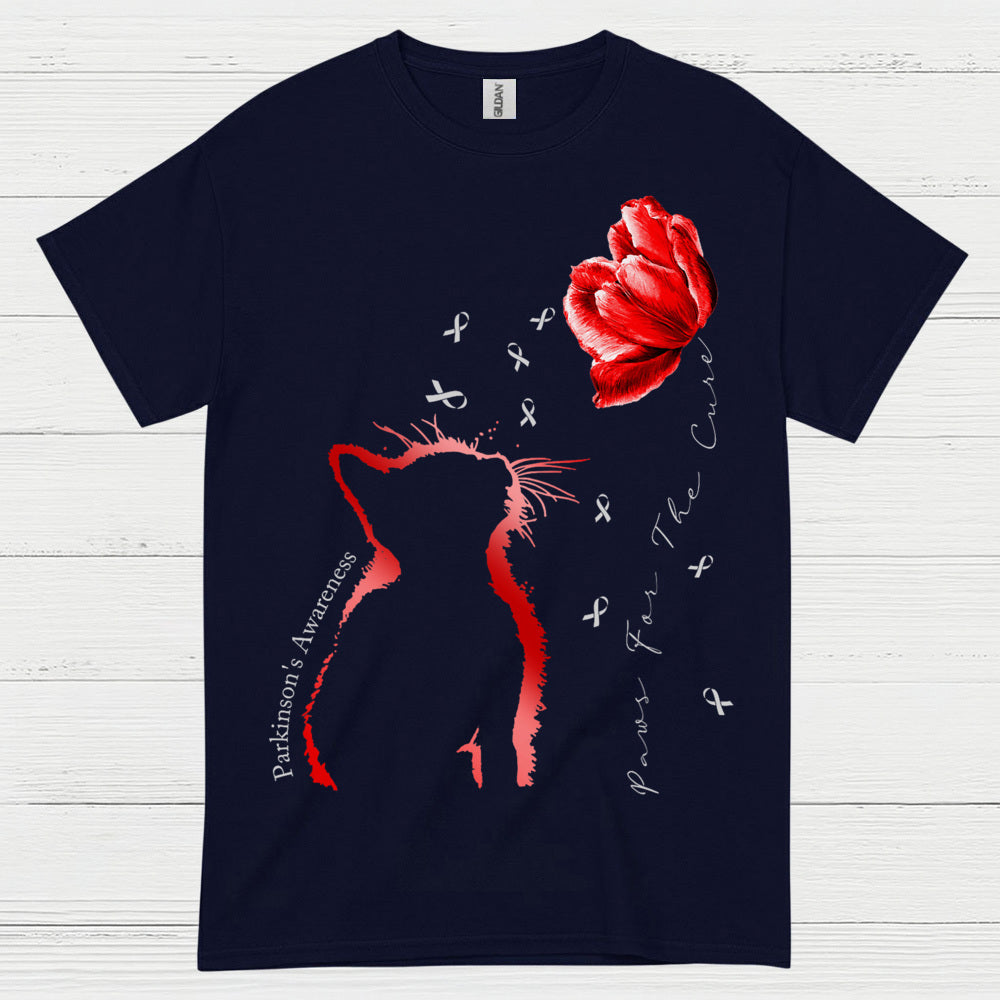Parkinsons Awareness Cat Care T Shirt