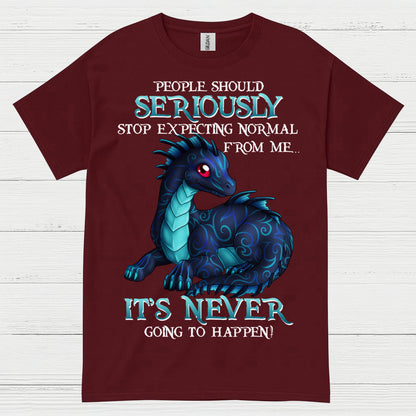 Funny Blue Dragon Attitude T Shirt