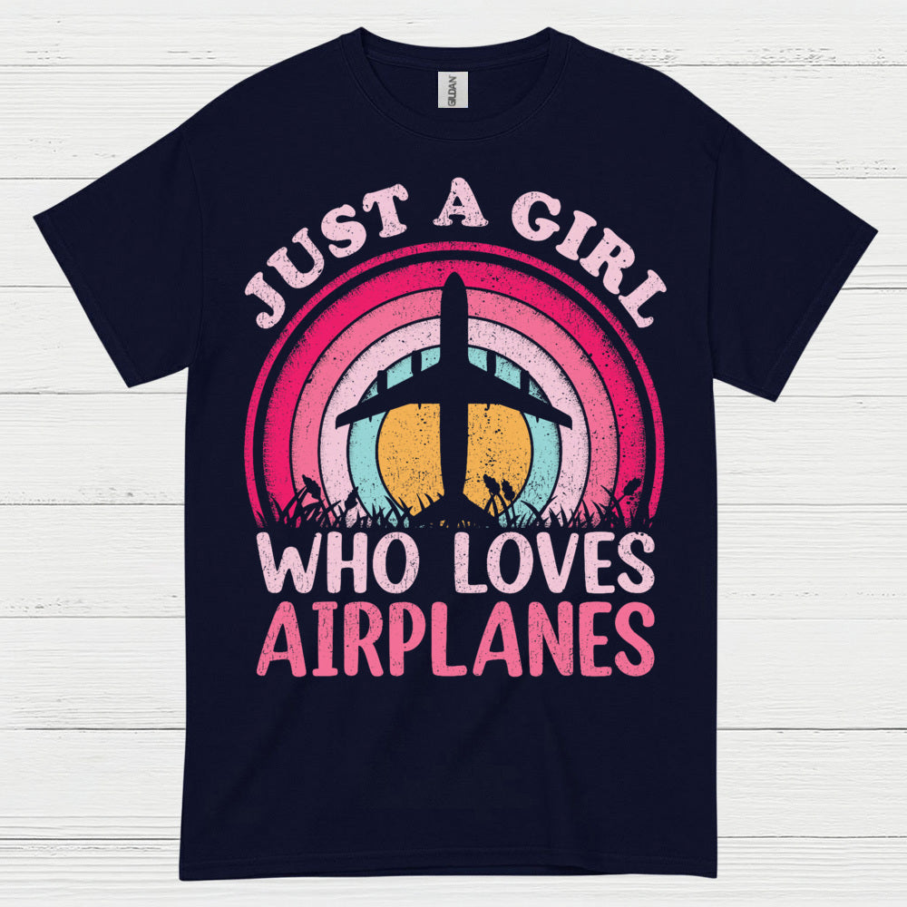 Just A Girl Who Loves Airplanes T Shirt