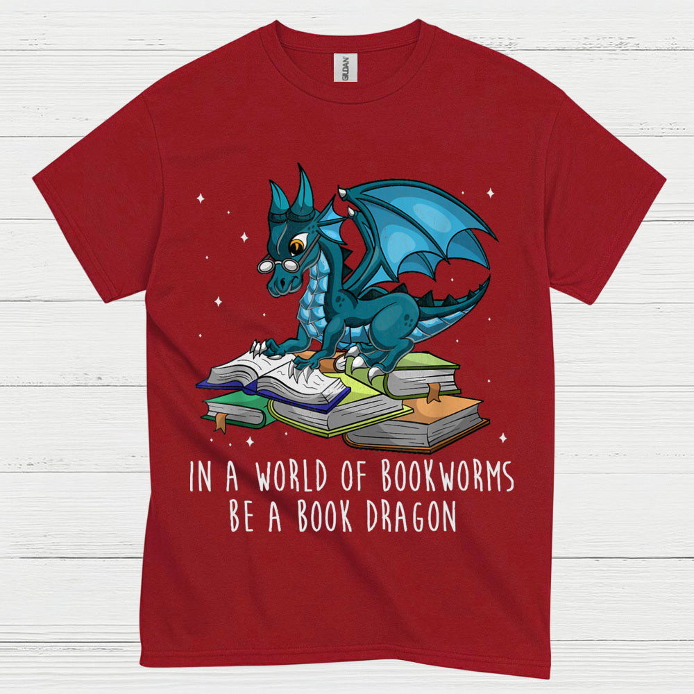 Book Dragon Reading T Shirt