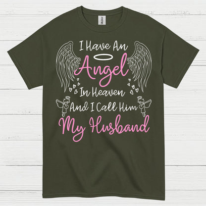 I Have An Angel In Heaven And I Call Him My Husband T Shirt