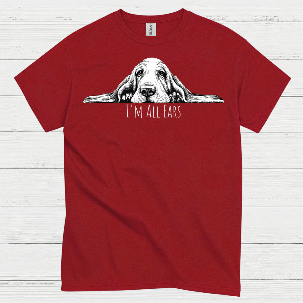 Im All Ears Funny Dog Graphic T Shirt