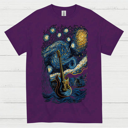 Starry Night Guitar T Shirt