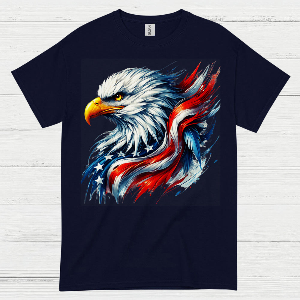 American Bald Eagle Patriotic Brush Freedom T Shirt
