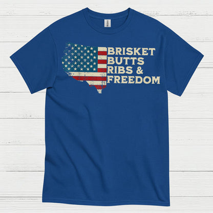 Brisket Butts Ribs And Freedom BBQ T Shirt