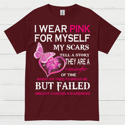I Wear Pink Breast Cancer Survivor T Shirt
