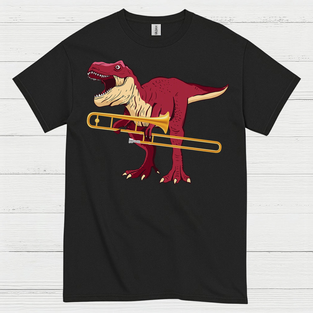 Dinosaur Trombone Player T Shirt