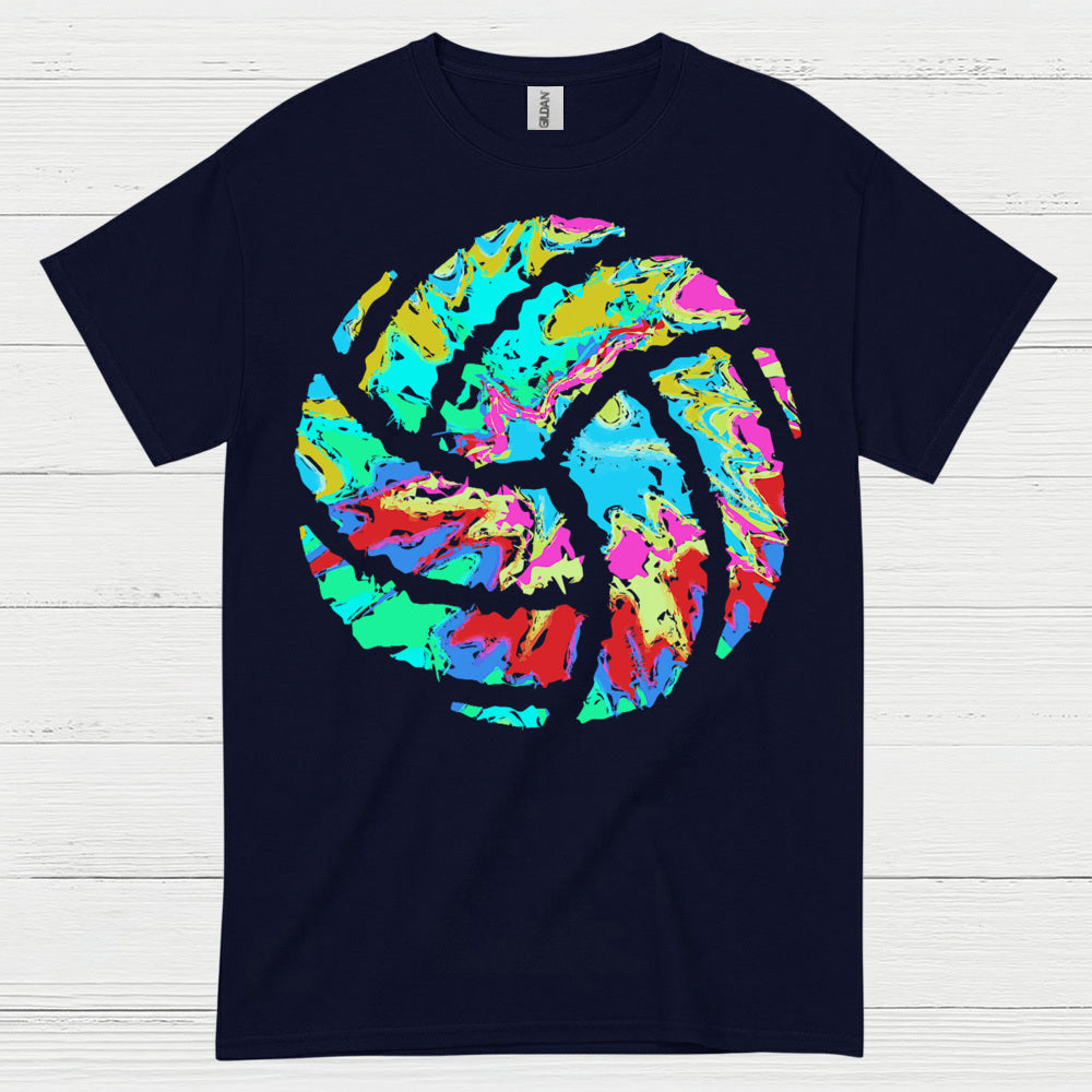Abstract Color Volleyball Art T Shirt