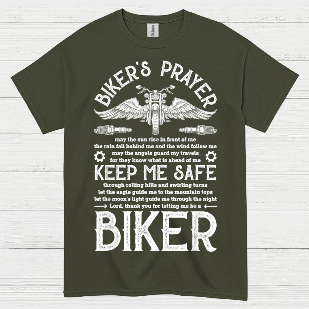 Biker’s Prayer Keep Me Safe T Shirt