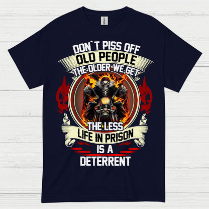 Don't Piss Off Old People Biker T Shirt