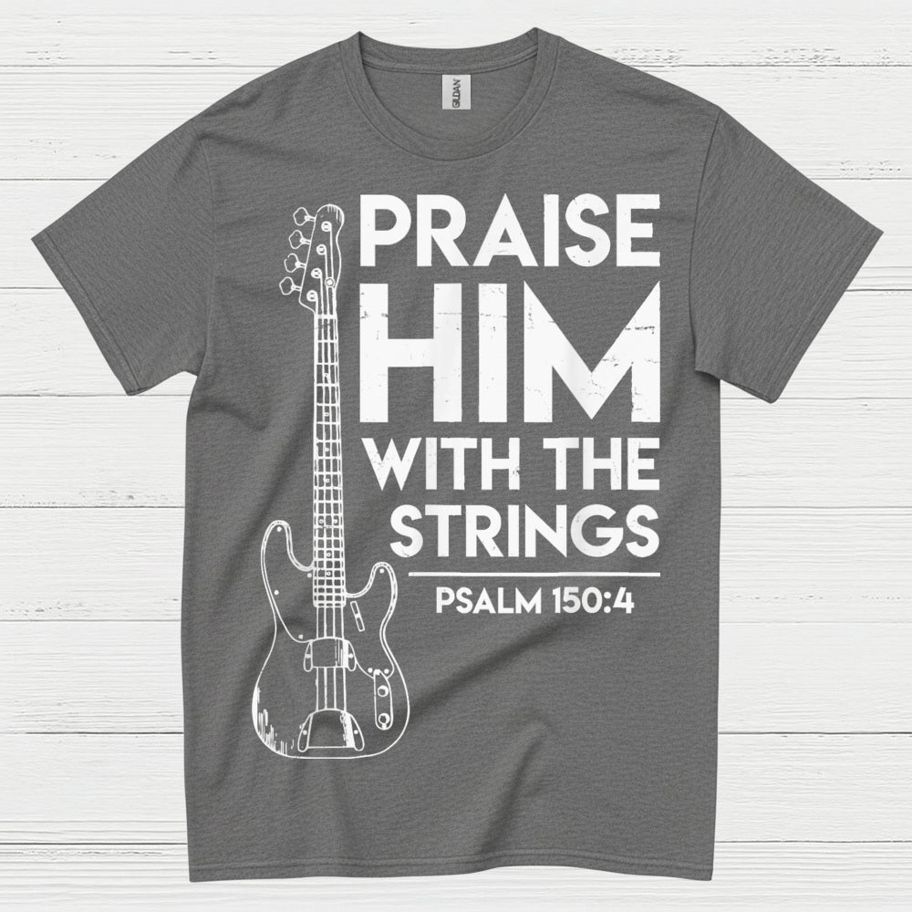 Praise Him With The Strings Christian Guitar T Shirt