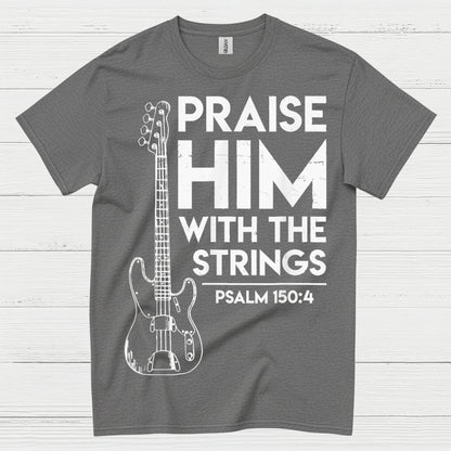 Praise Him With The Strings Christian Guitar T Shirt
