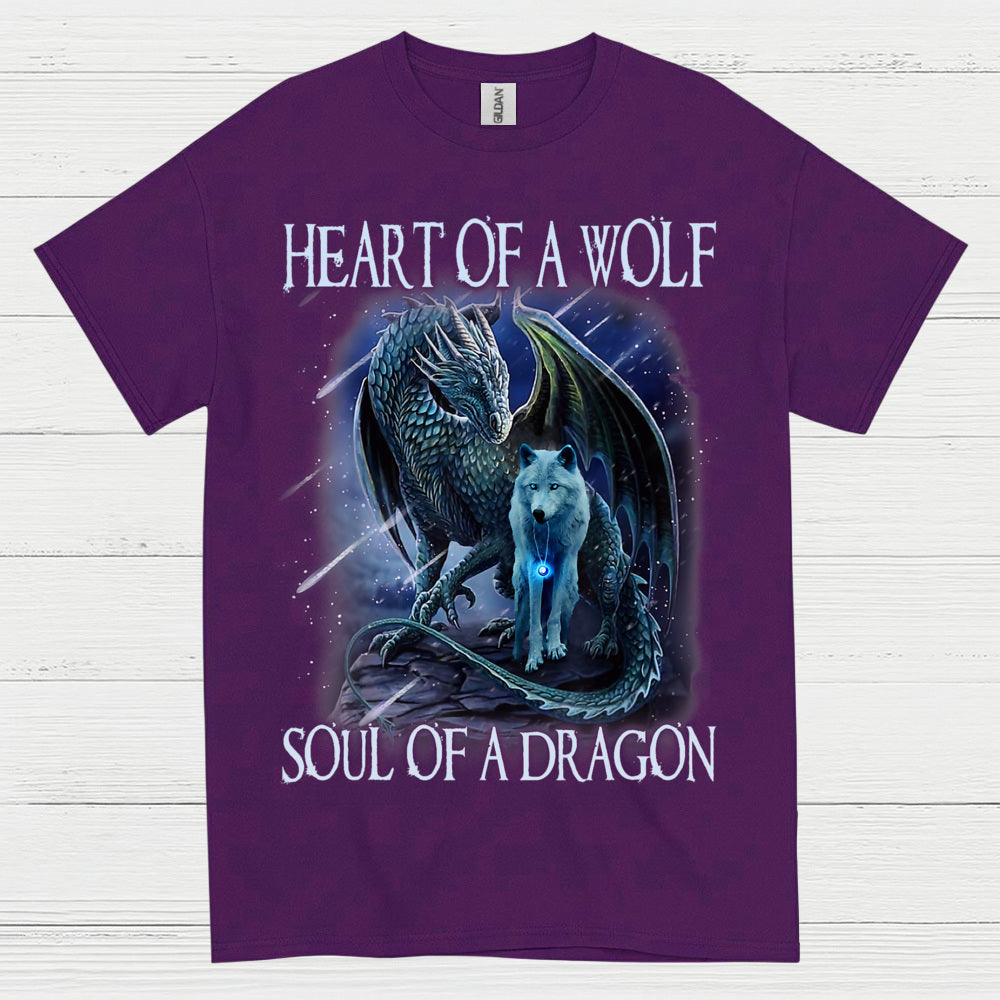 Spirit of the Wolf and Dragon T Shirt