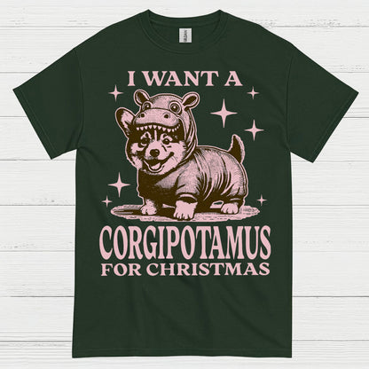 I Want A Corgipotamus For Christmas T Shirt