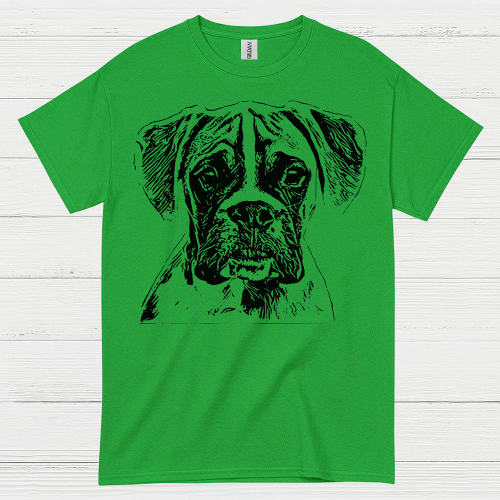 Sketch Style Boxer Dog T Shirt