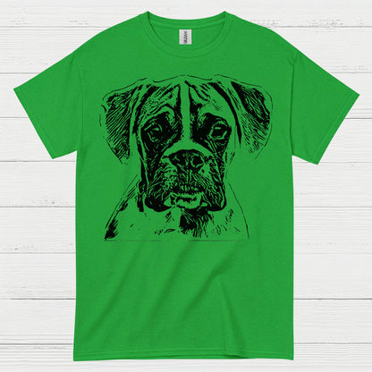 Sketch Style Boxer Dog T Shirt