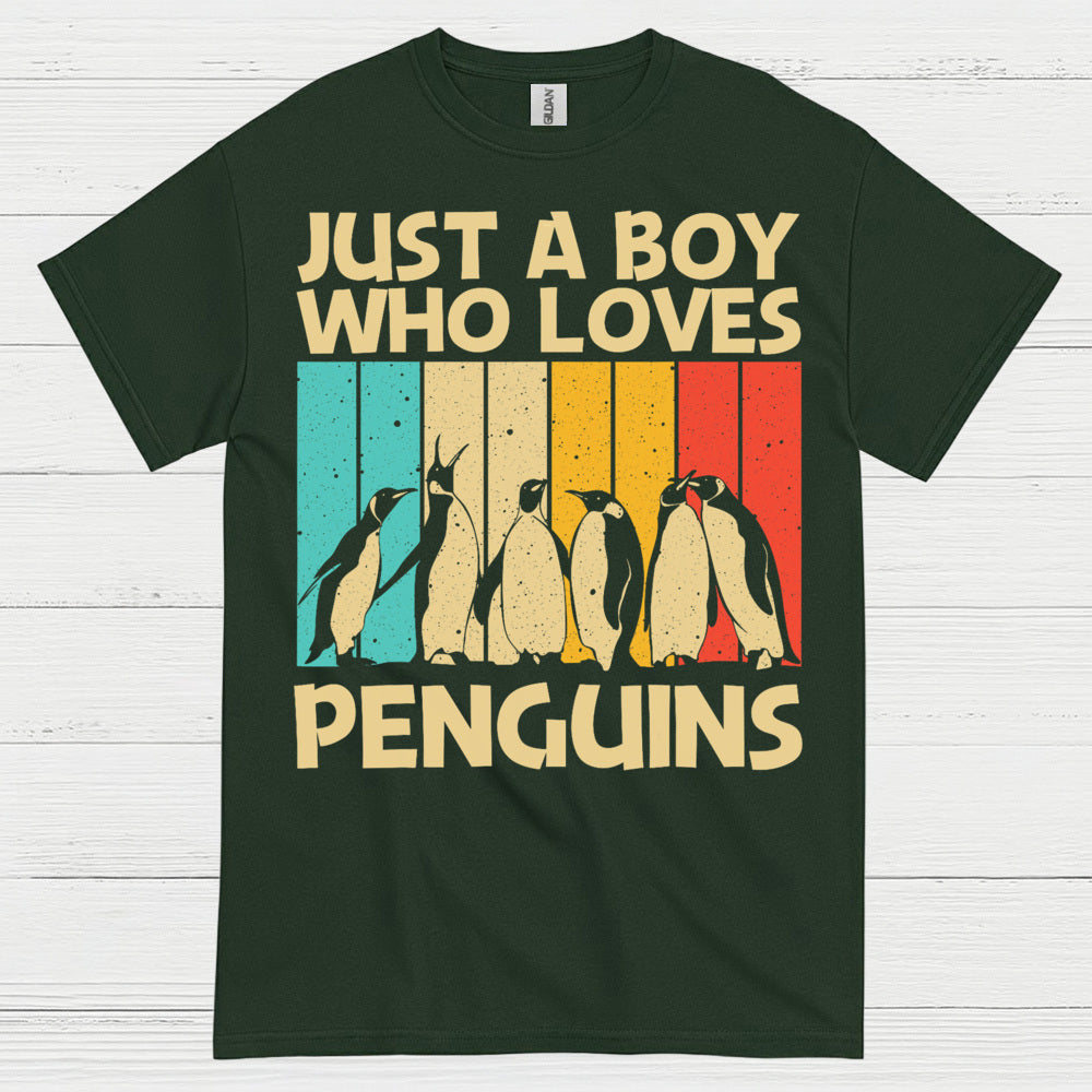 Just A Boy Who Loves Penguins Vintage T Shirt
