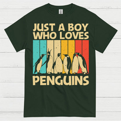 Just A Boy Who Loves Penguins Vintage T Shirt