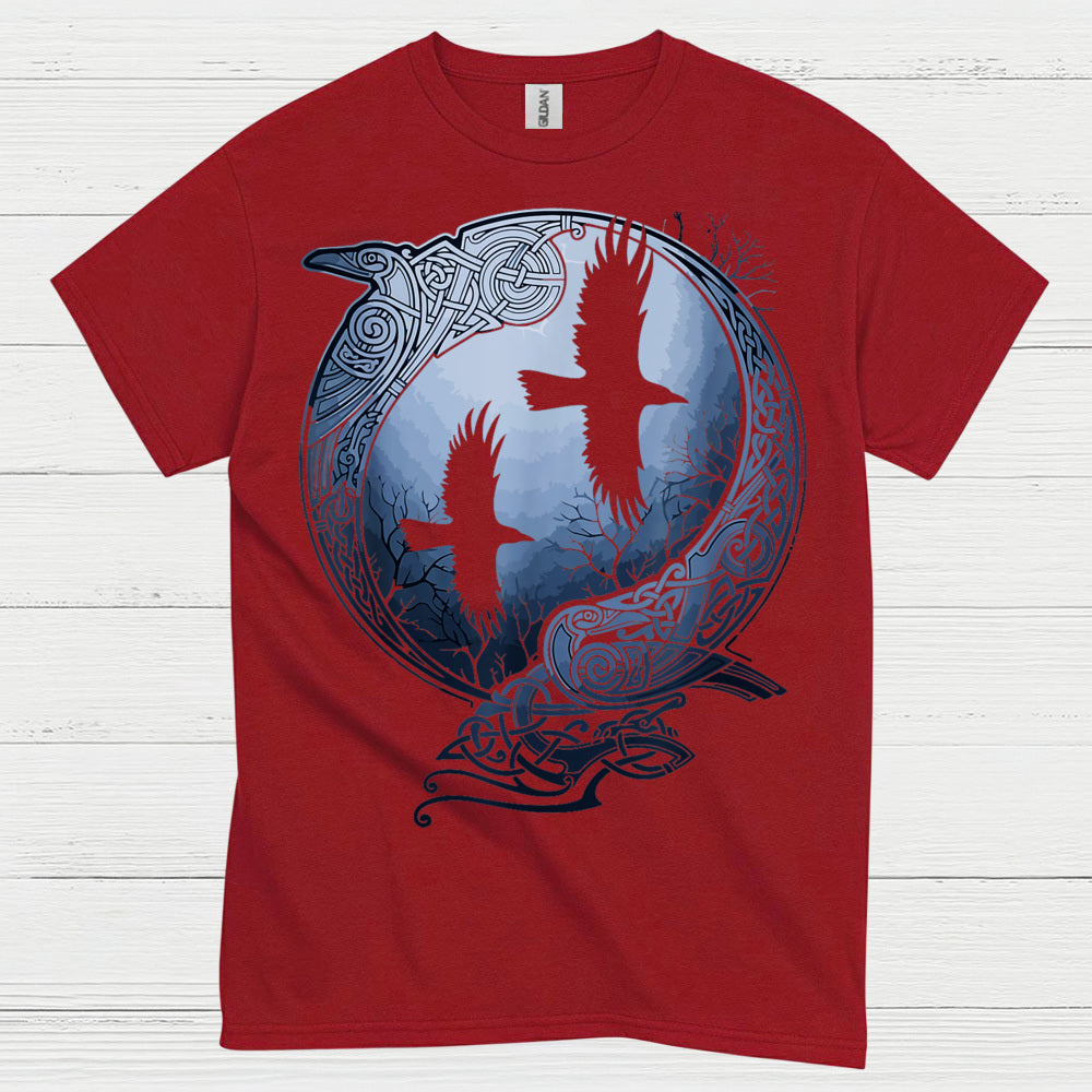 Norse Raven Circle Art T Shirt