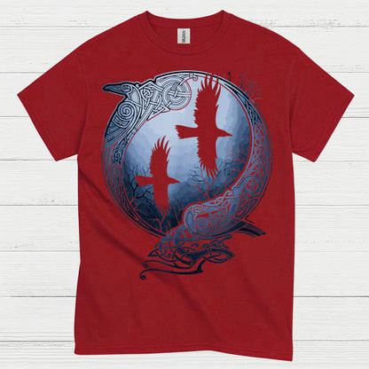 Norse Raven Circle Art T Shirt