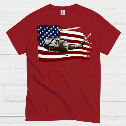 American Helicopter Veteran Patriotic T Shirt