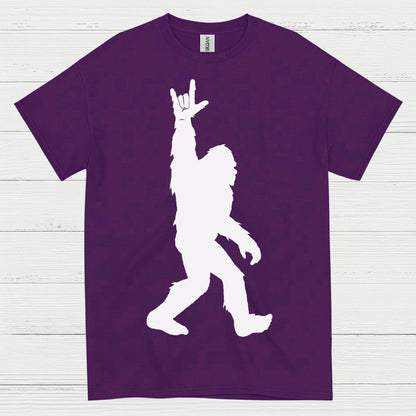 Rock Hand Bigfoot Silhouette T Shirt