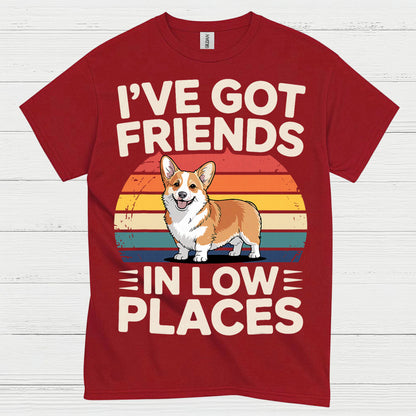Friends In Low Places Corgi Retro T Shirt