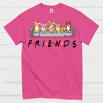 Corgi Friends Cute Dog T Shirt
