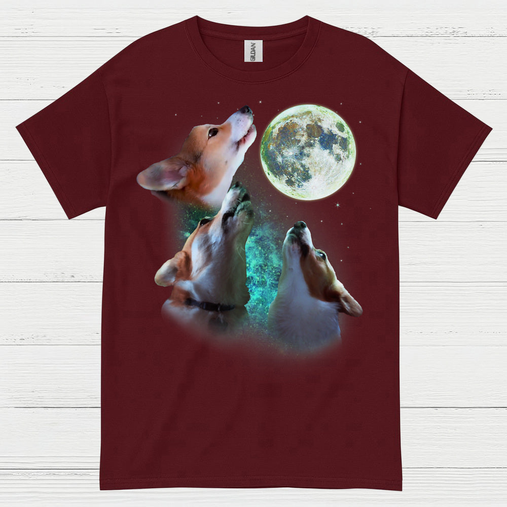 Howling Corgis Moon Night T Shirt