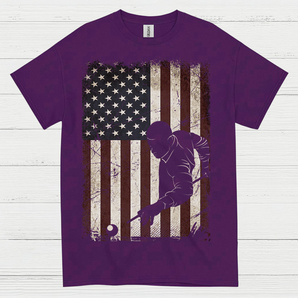 American Pool Player Patriotic T Shirt