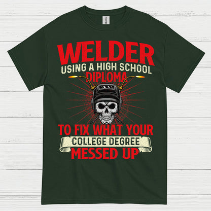 Welder High School Diploma Funny T Shirt