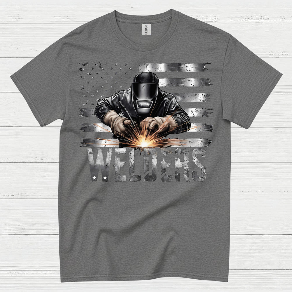 American Flag Welders T Shirt