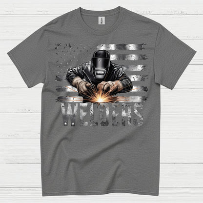 American Flag Welders T Shirt