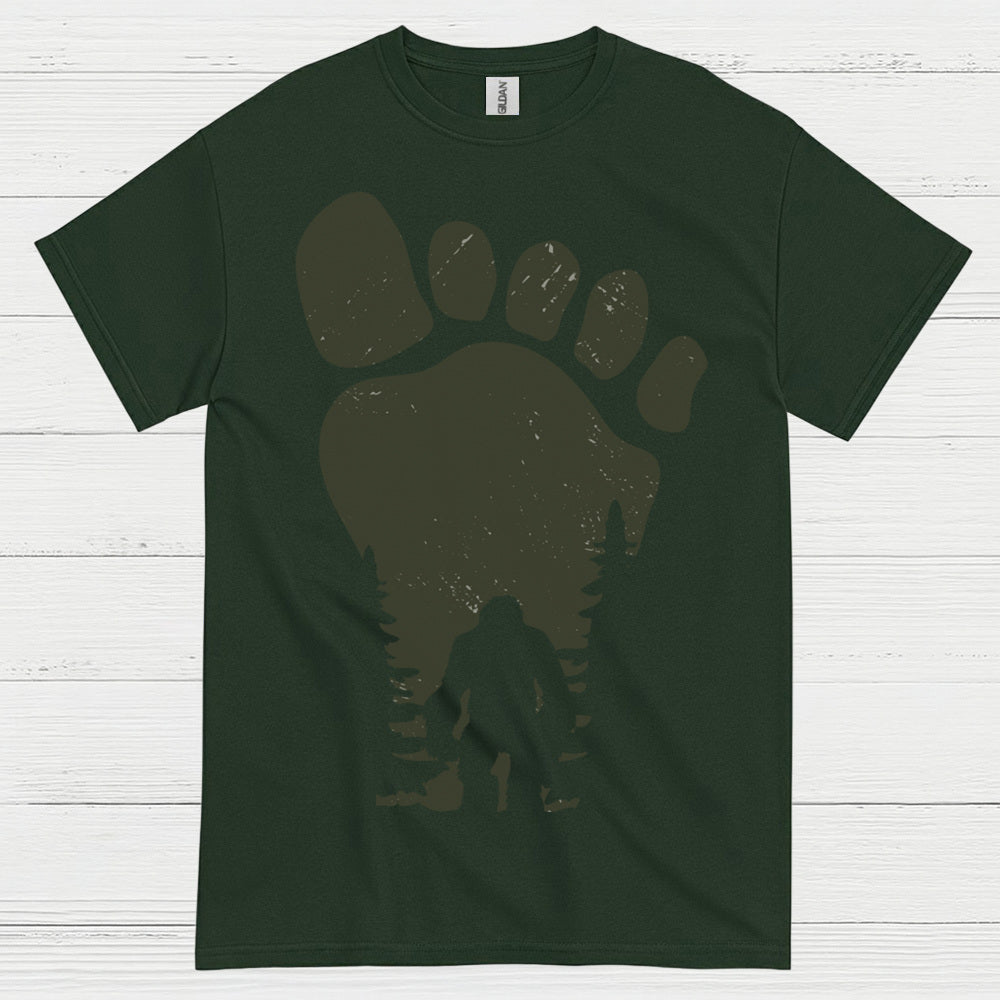 Bigfoot Footprint Silhouette T Shirt