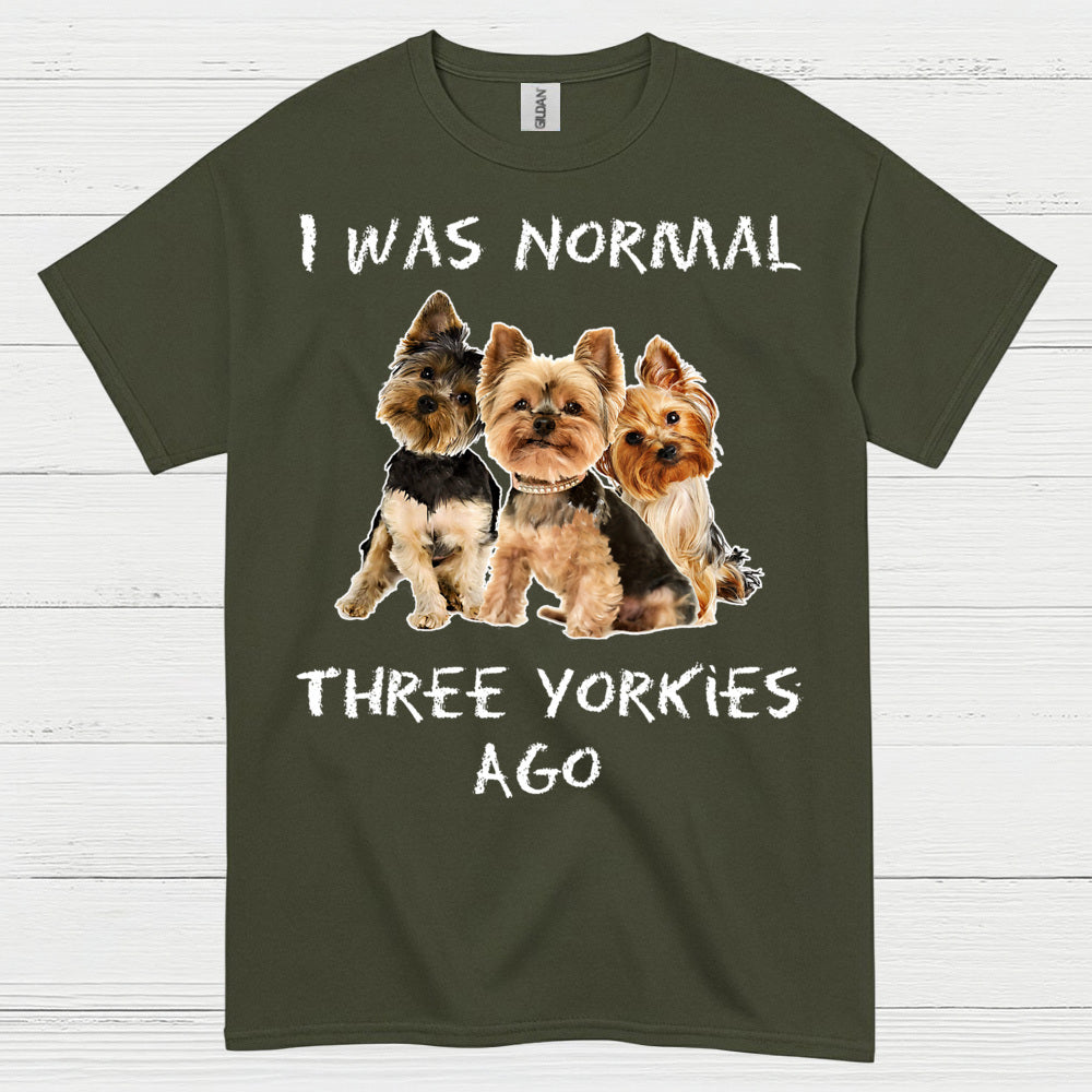 Funny Three Yorkies Ago Dog Lover T Shirt