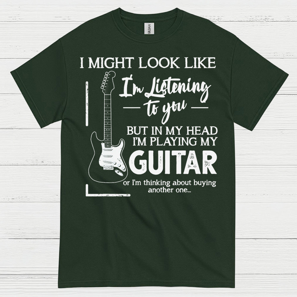 Playing My Guitar Listening Joke T Shirt