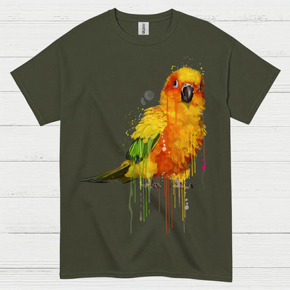 Colorful Parrot Watercolor Art T Shirt
