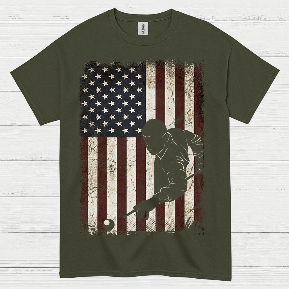 American Pool Player Patriotic T Shirt