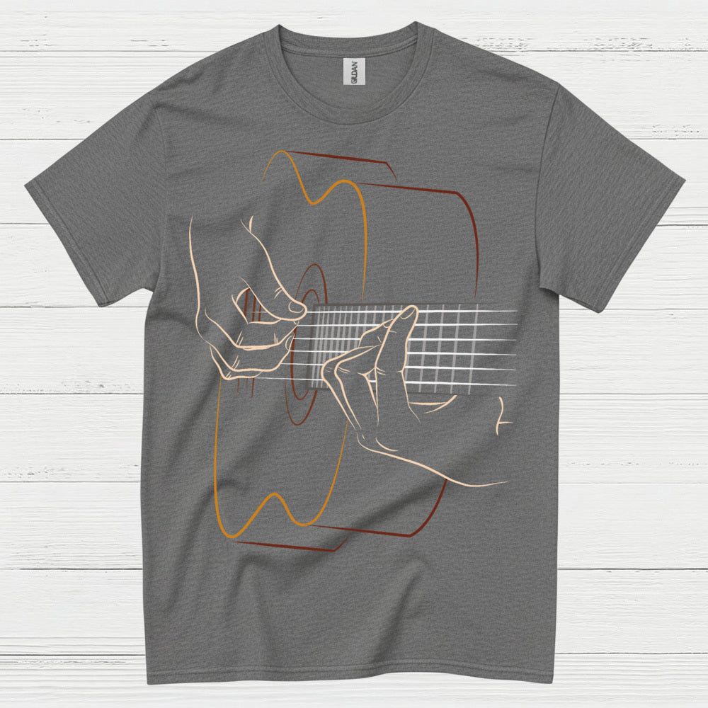 Acoustic Line Art Guitar T Shirt