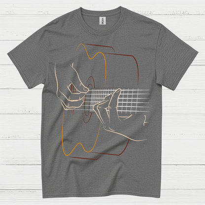 Acoustic Line Art Guitar T Shirt