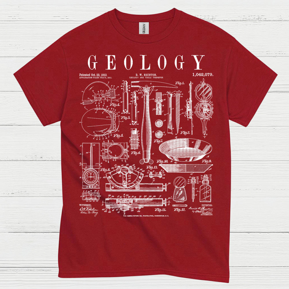 Geology Blueprint Diagram T Shirt