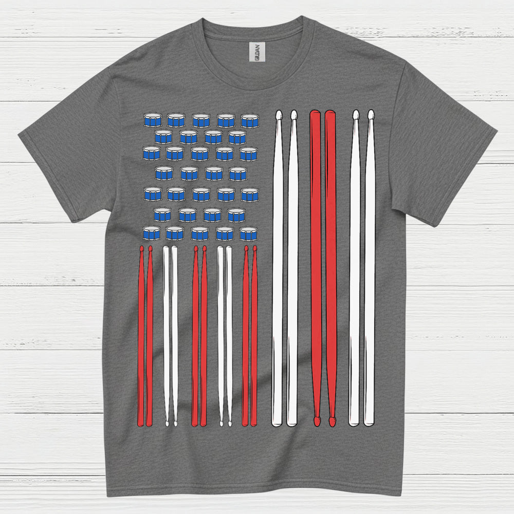 American Drummer Flag T Shirt