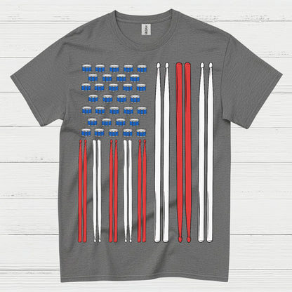 American Drummer Flag T Shirt