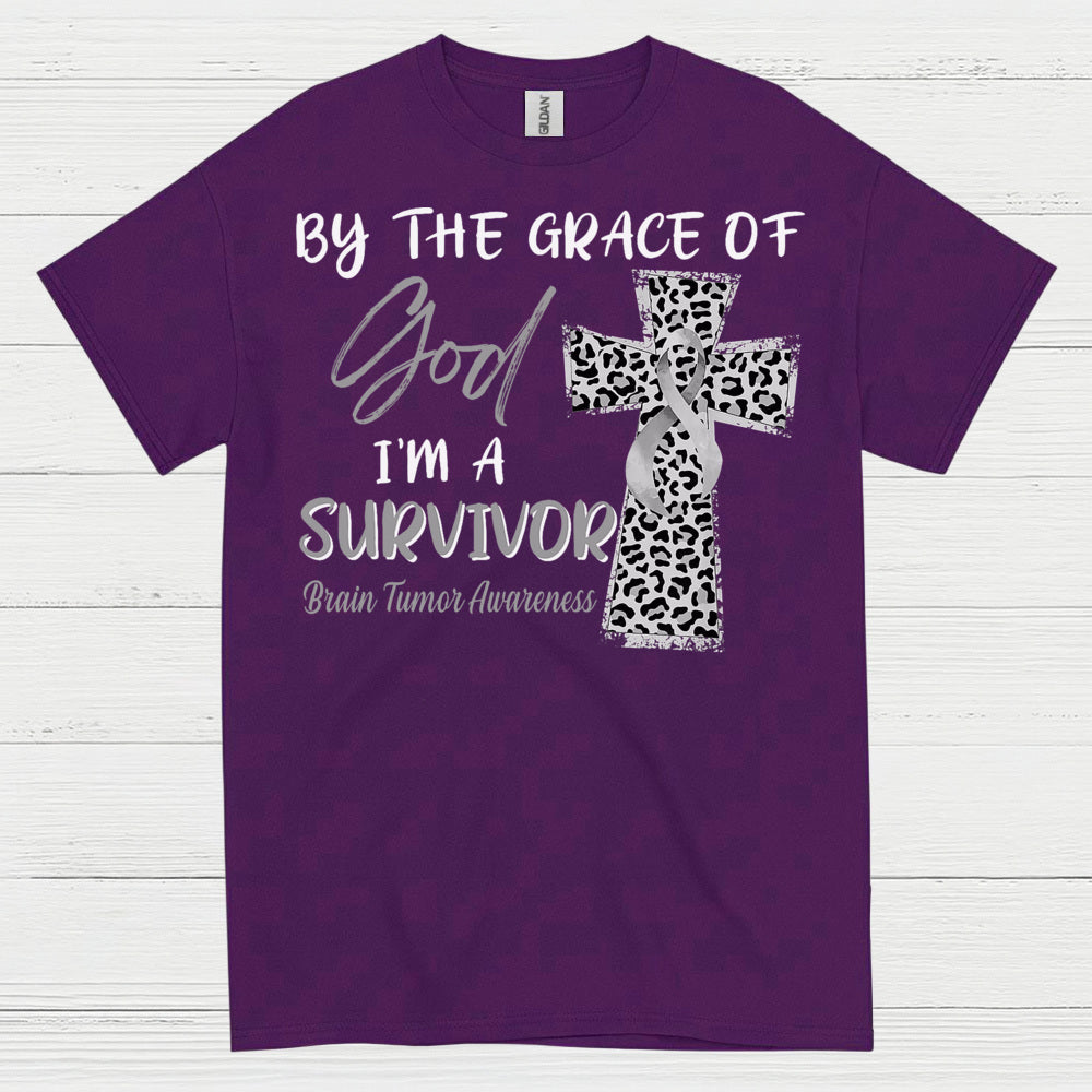 By The Grace Of God Survivor Brain Tumor T Shirt
