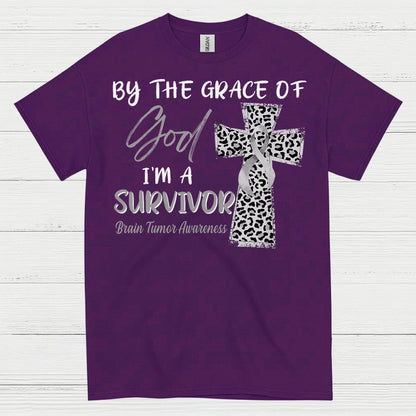 By The Grace Of God Survivor Brain Tumor T Shirt