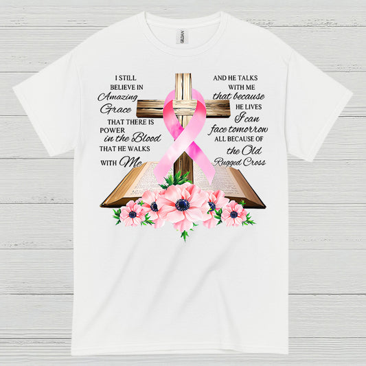 Amazing Grace Breast Cancer Faith T Shirt